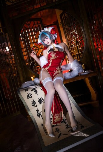 喵喵的喵吖 - 柴郡旗袍 【11P】 - COSPLAY [11P]