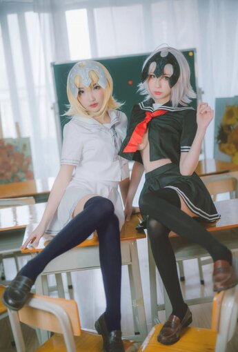 西園寺南歌 - 黑白貞德 JK製服 【24P】 - COSPLAY [24P]