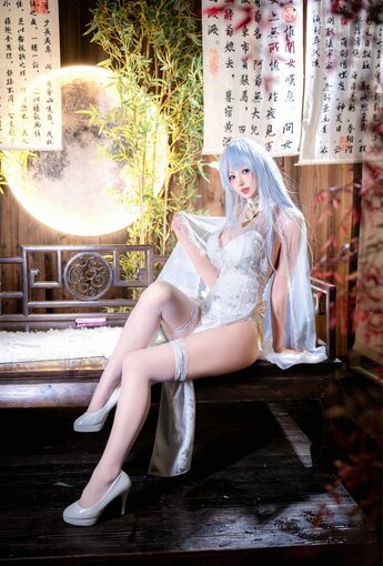 西園寺南歌 - 碧藍航線 阿爾比恩旗袍【9P】 - COSPLAY [9P]