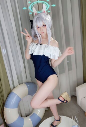 禦子miko - 蔚藍檔案 月雪宮子 泳裝【88P】 - COSPLAY [88P]